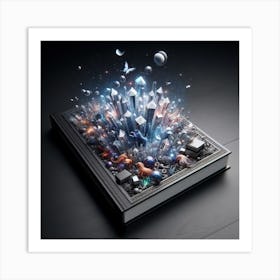 colorful crystal book Art Print