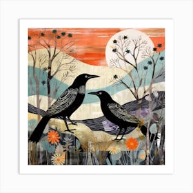 Bird In Nature Crow 4 Art Print