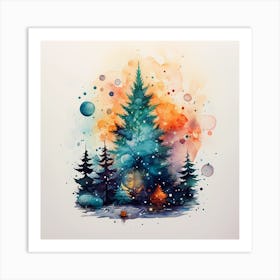 Brushstrokes of Winter Bliss Art Print