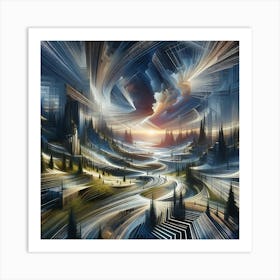 Abstract Cityscape 3 Art Print