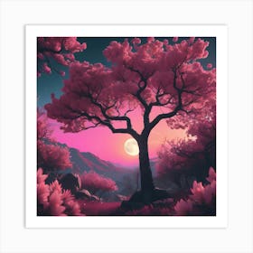 Pink Cherry Blossoms Art Print