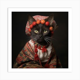 Russian Cat Art Print