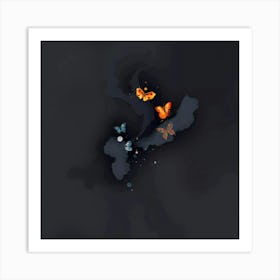 Butterflies In The Dark Art Print