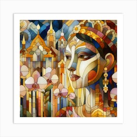 Stained Glass Painting Art Print