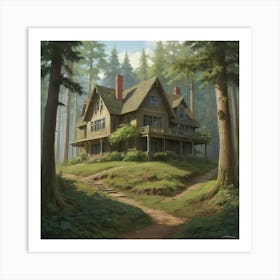 House In The Woods Art Print 2 Art Print