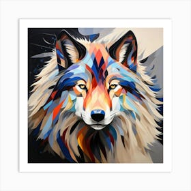 Abstract modernist Wolf Art Print