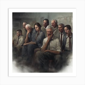 Group Of Men In Suits Art Print