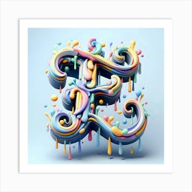 Letter E 1 Art Print