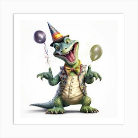 Dinosaur Birthday Party Art Print