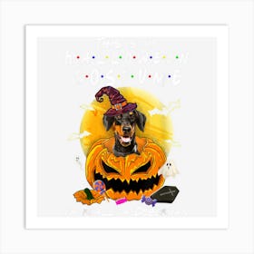 This Is My Halloween Costume Im Really A Doberman Dog Pumkin Art Print