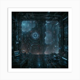 Futuristic Spaceship Art Print