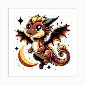 Whimsical Dragon 1 Art Print