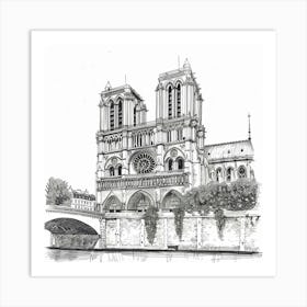 Notre Dame Cathedral 3 Art Print