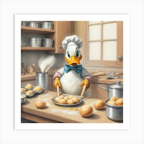 Donald Duck In The Kitchen 4 Art Print