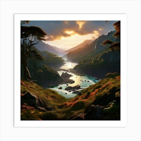 Kahurangi National Park New Zealand Art Print