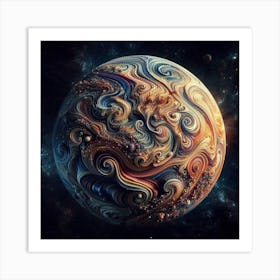 Swirled Planet Art Print