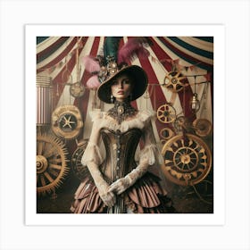 Steampunk Woman 5 Art Print