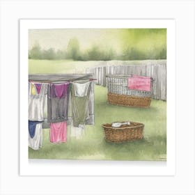 Laundry Day Art Print Laundry Basket 9 Art Print