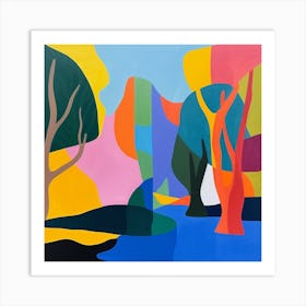 Abstract Park Collection El Oso Y El Madrono Madrid 3 Art Print