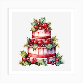 Christmas Cake 9 Art Print