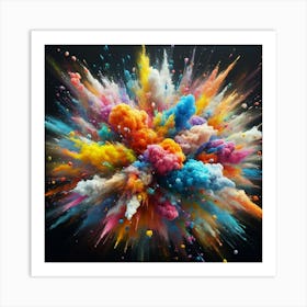 Colorful Powder Explosion 5 Art Print