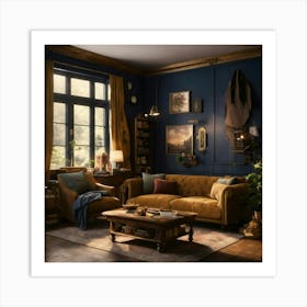 Blue Living Room 5 Art Print