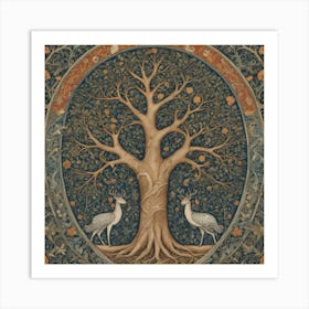 Tree Of Life william morris inspired art Art Print