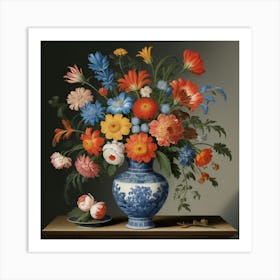 Default A Still Life Of Flowers In A Wanli Vase Ambrosius Boss 3 Art Print