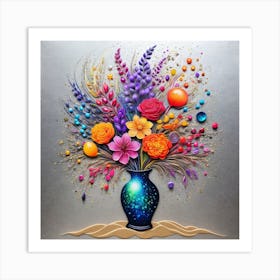 Flowers In A Vase 36 Art Print