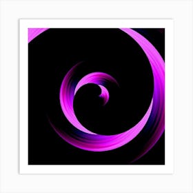 Abstract Purple Spiral Póster