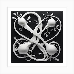 Black and White Abstract Art 112 Art Print