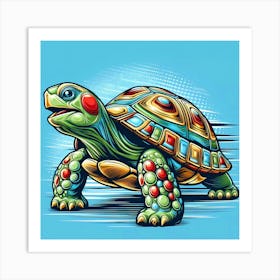 Colorful Turtle Art Print