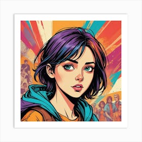 Comic Style Vector Hand Drawn Youth Day Concept Gr Art Print