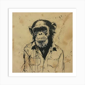 Chimp Art Print