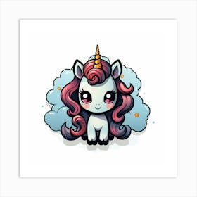 Cute Unicorn 721 Art Print