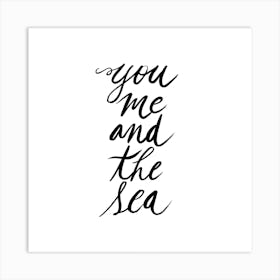 You And Sea Square Art Print