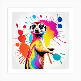 Funky Meerkat Art Print