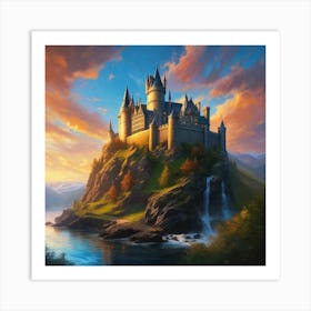 Hogwarts Castle 10 Art Print