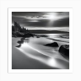 Moonlight On The Beach 4 Art Print