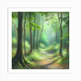 Path In The Woods 7 Art Print