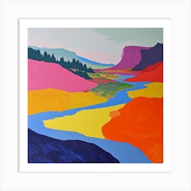 Colourful Abstract Yellowstone National Park 4 Art Print