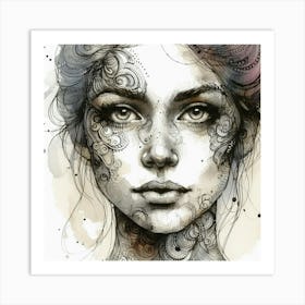 Portrait Of A Woman 9 Art Print