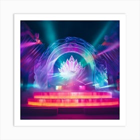 Stage At Burning Man Art Print