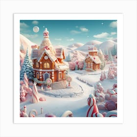 Christmas Village 6 Art Print