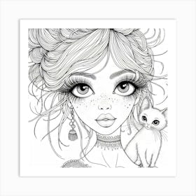 Coloring Pages For Girls Art Print