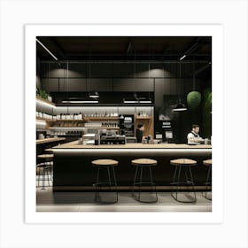 Coffee Shop Interior Design Art Print