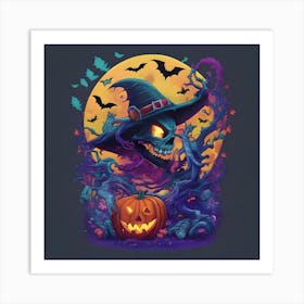 Halloween Skeleton 2 Art Print