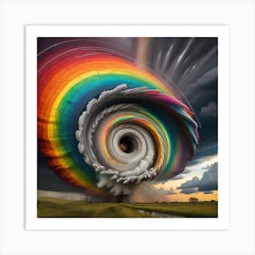 Rainbow Spiral In The Sky Art Print