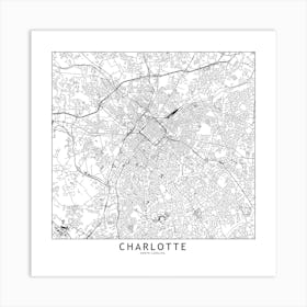 Charlotte Map Art Print