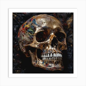 Gold Skull 2 Art Print